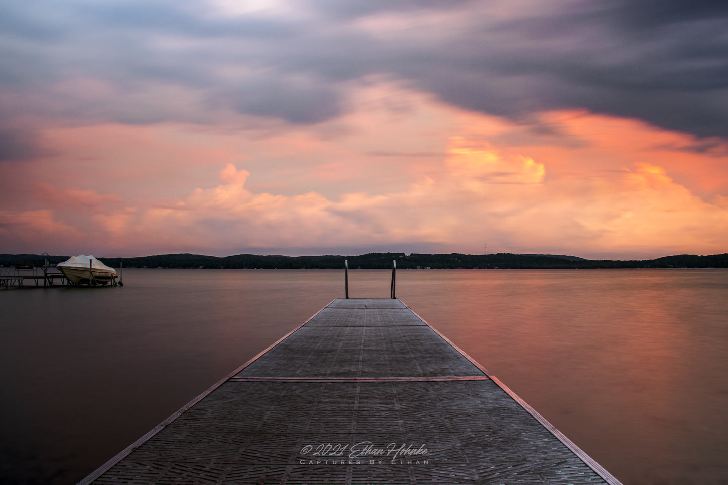 Sunset Cloudscape over Lake Leelanau (Long Exposure) - Print