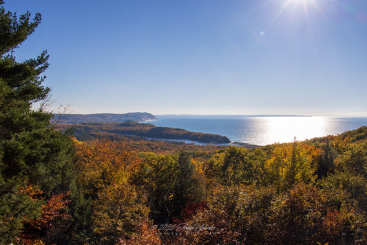 North Bar Lake Overlook, Fall Color at Sleeping Bear Dunes - Print