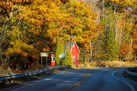 Little Red Schoolhouse on M-22 Dressed in Autumns Best