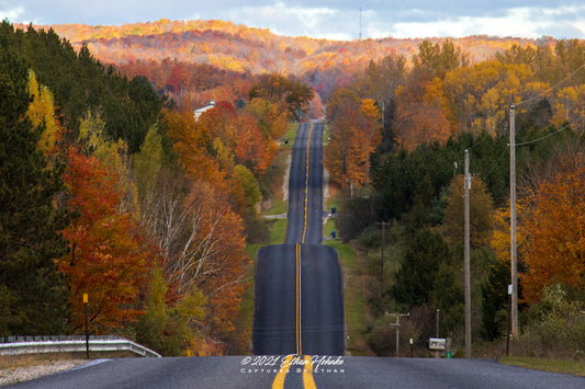 Schomberg Road: Roller Coaster Hill Fall Color