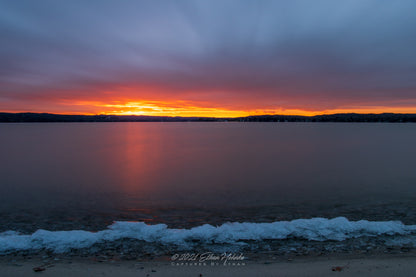 Winter Solstice Morning Light over Lake Leelanau - Print