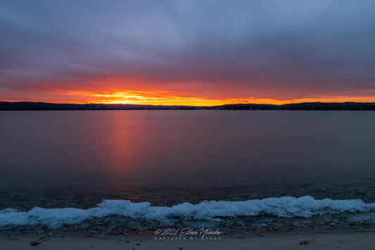 Winter Solstice Morning Light over Lake Leelanau - Print
