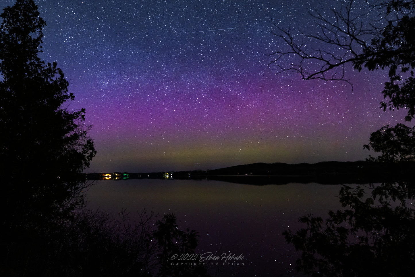 Aurora from Schneider's Beach near Lake Leelanau - Print