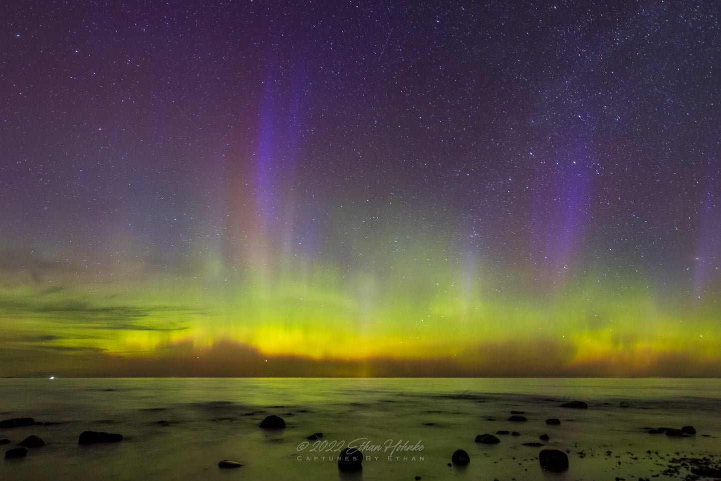 Northern Lights over Grand Traverse Bay I - Print