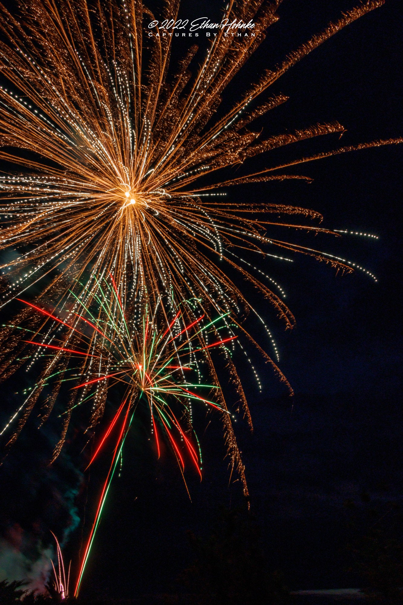 Glen Arbor Fireworks III (Portrait Orientation) - Print