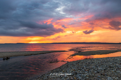 Morning Brilliance Over Lake Michigan from Shalda Creek - Print
