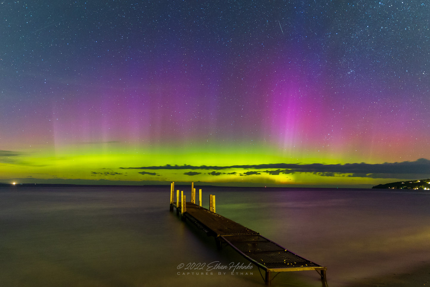 Dockside All Natural Night Light, Aurora from Glen Arbor - Print