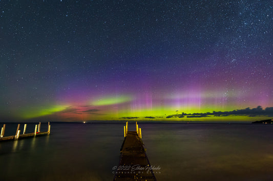 Aurora from Lake Street in Glen Arbor II - Print