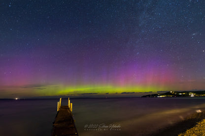 Aurora from Lake Street in Glen Arbor III - Print