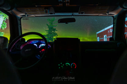 Driving Through The Aurora Storm - Print