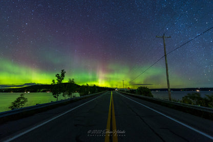 Northern Lights from Glen Lake Narrows - Print