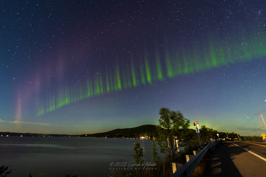 S.T.E.V.E. + Picket Fence Aurora over Little Glen Lake