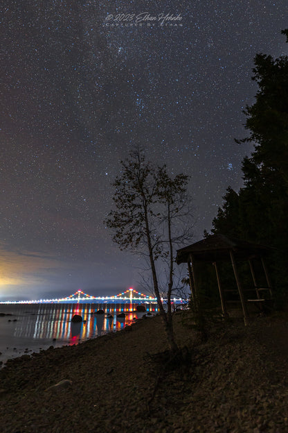Night Sky Above the Mighty Mac (Portrait Orientation) - Print