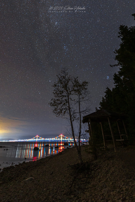 Night Sky Above the Mighty Mac (Portrait Orientation) - Print