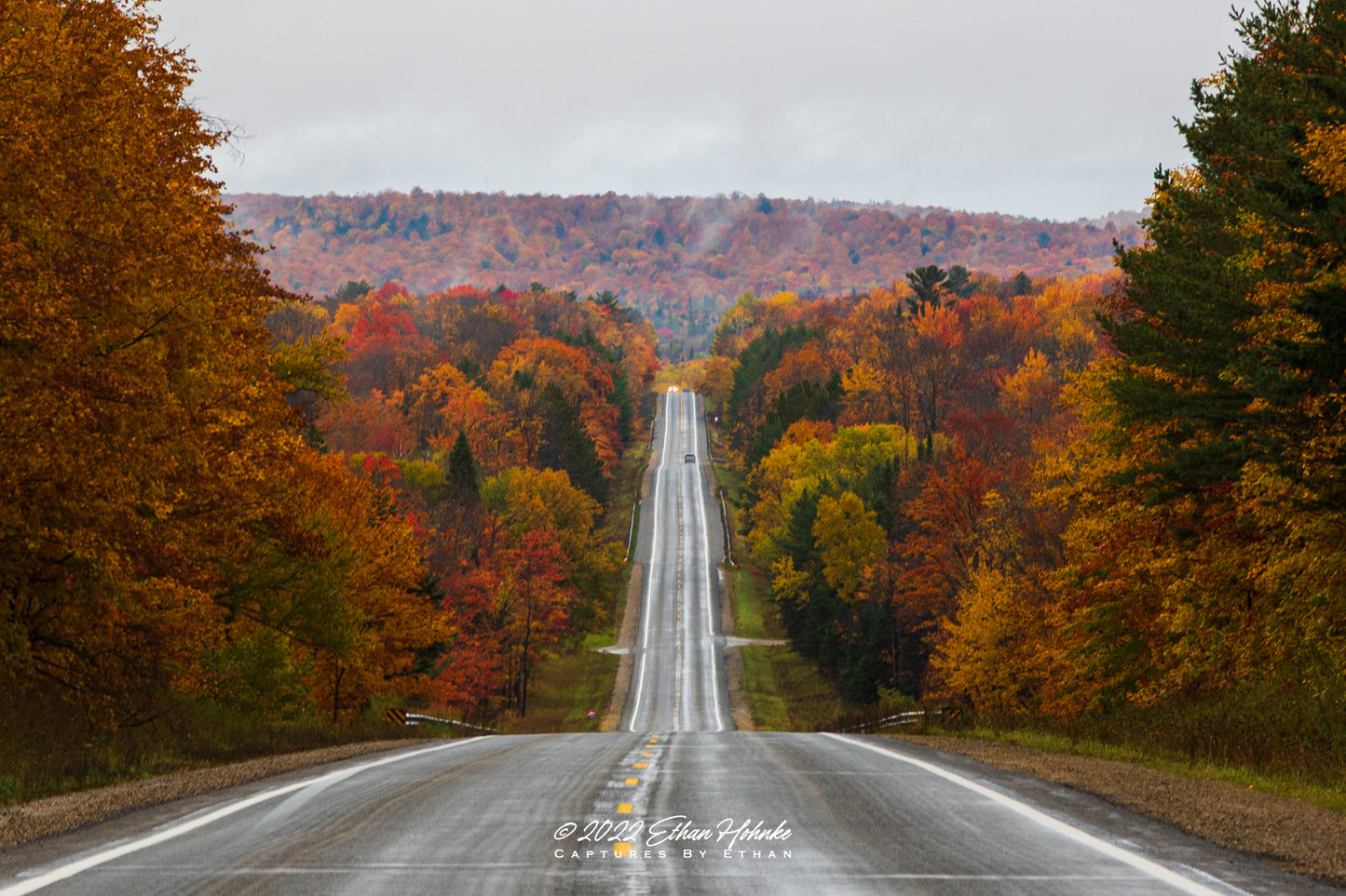Autumn Color Along M-94, Looking Towards Munising - Print