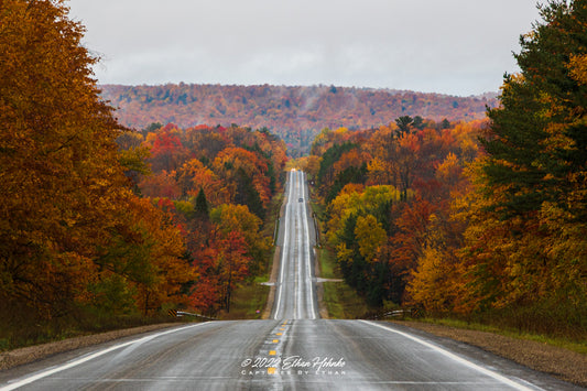 Autumn Color Along M-94, Looking Towards Munising - Print