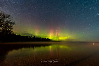 Halloween Weekend Aurora Substorm over Lake Leelanau - Print