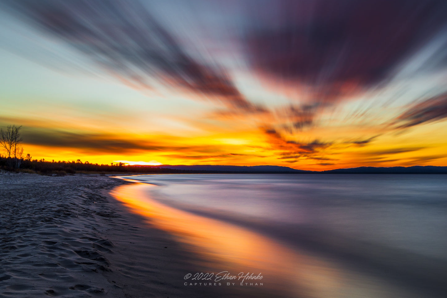 Good Harbor Beach Sunset (Long Exposure) - Print