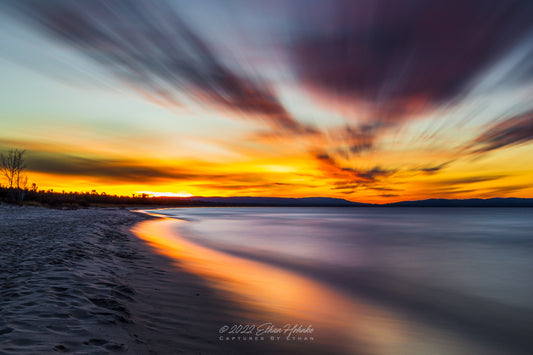 Good Harbor Beach Sunset (Long Exposure) - Print