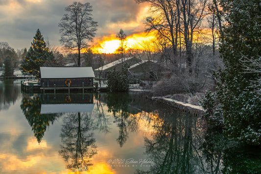 Christmas Time in Leland at Sunrise
