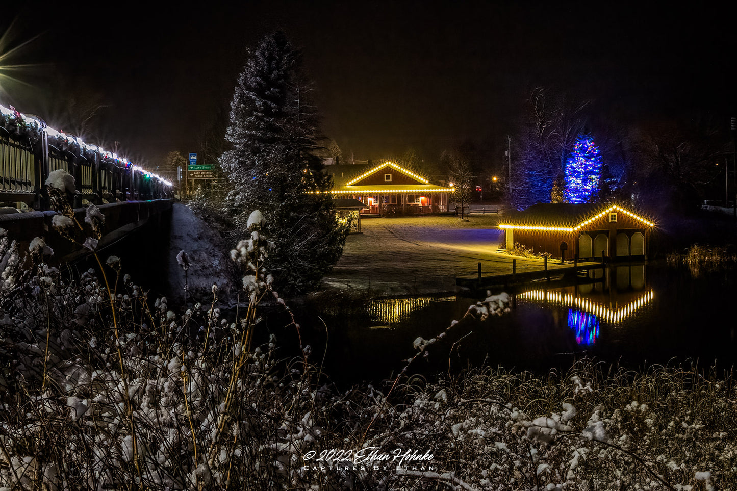 Boathouse Vineyards Christmas Lights - Print