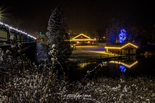 Boathouse Vineyards Christmas Lights - Print