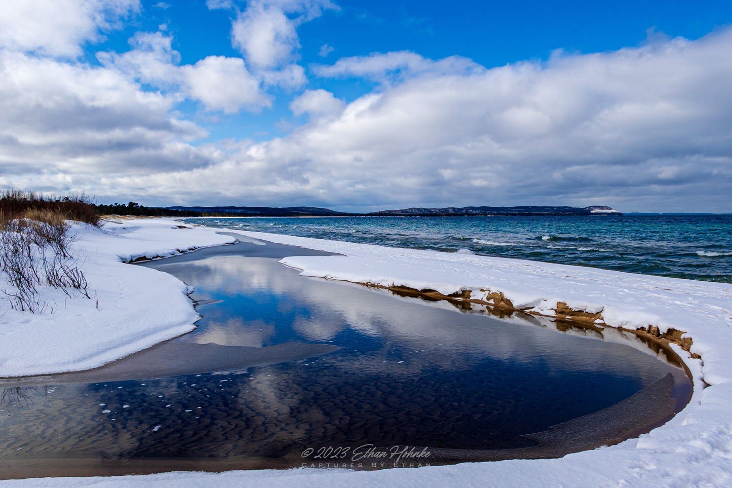 Winter Blues over Good Harbor Bay - Print