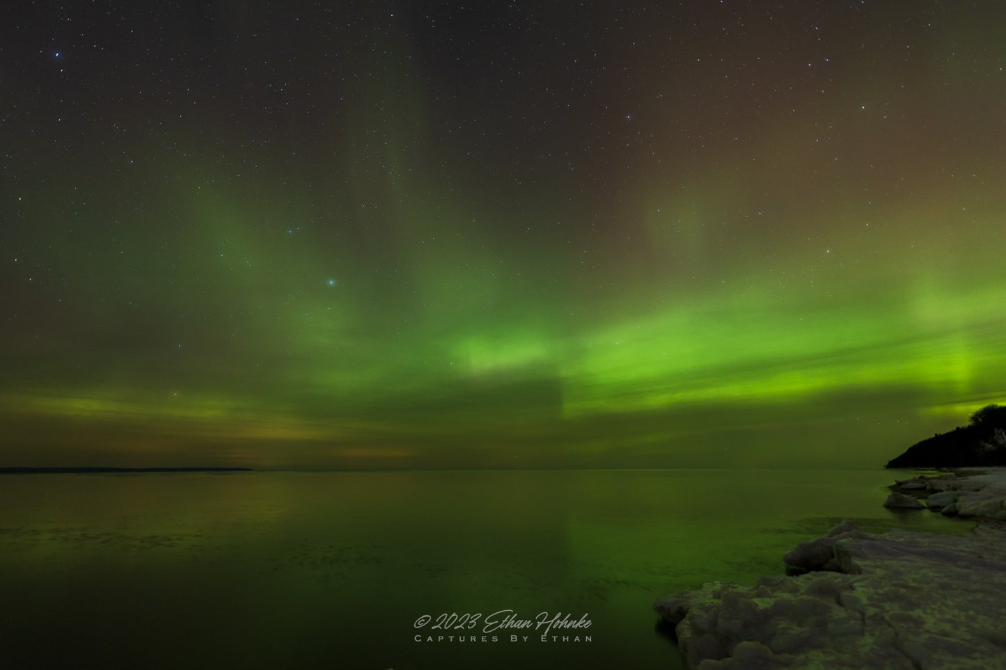 Aurora Explosion over Lake Michigan from Leland - Print