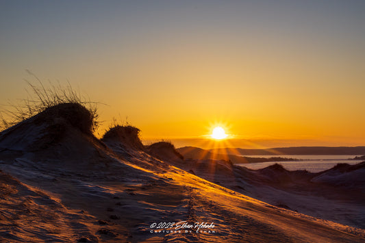 Golden Sunrise over the Sleeping Bear Dunes