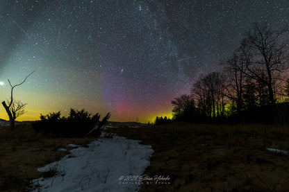 Zodiacal Light, Venus, & Northern Lights from North Bar Beach - Print