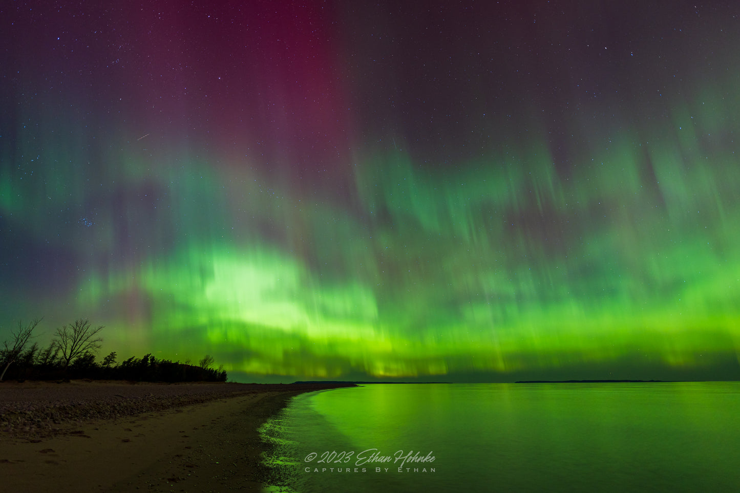 Aurora Hearts in the Sky over Glen Haven - Print