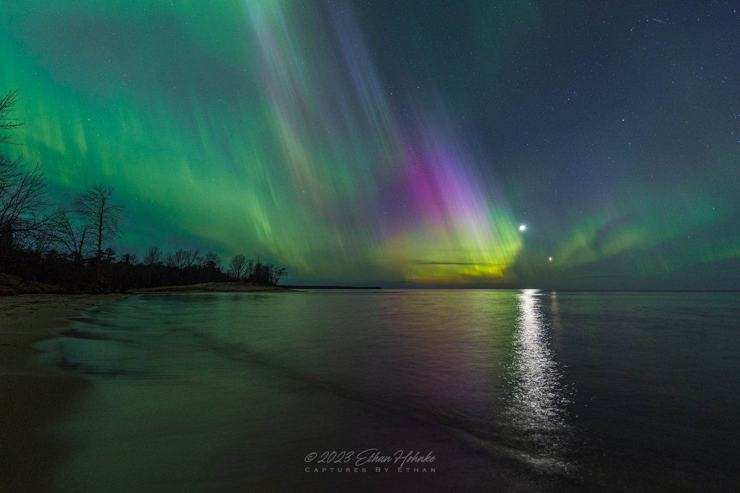 Moon and Venus Reflect on Misery Bay Pt. I, Michigan's Upper Peninsula