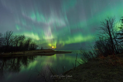 Reflective Nightscape on the Misery River - Michigan's Upper Peninsula - Print