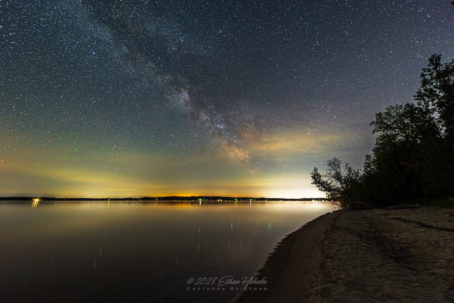 Milky Way over Grand Traverse Bay from M-22 - Print