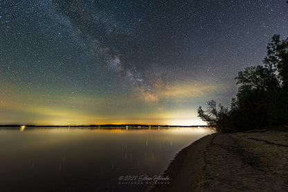 Milky Way over Grand Traverse Bay from M-22 - Print
