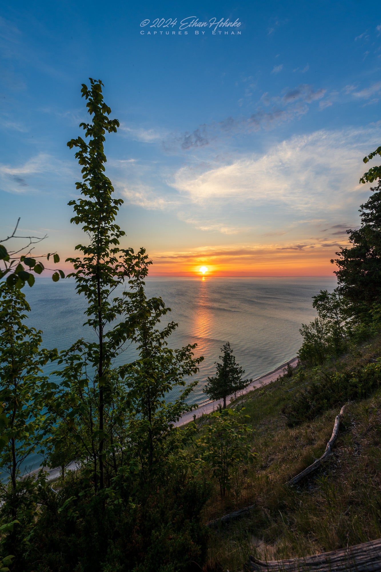 Empire Bluffs Sunset, Sleeping Bear Dunes (Portrait Orientation) - Print