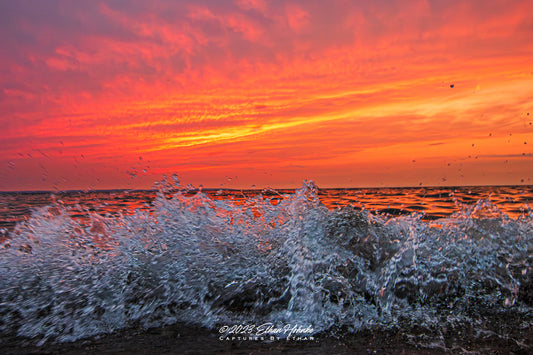 Waves Crash on Leland Beach - Print