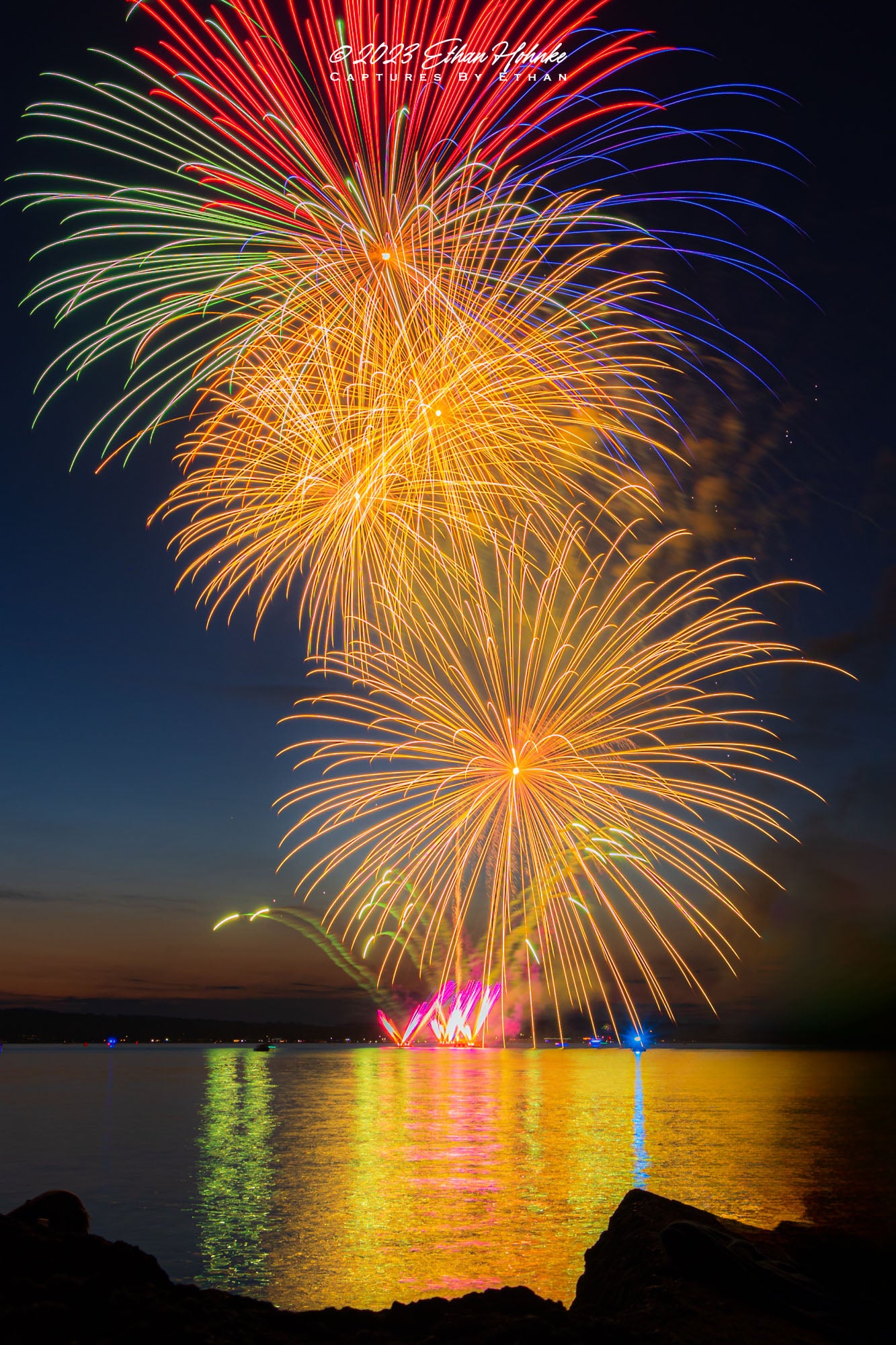 Traverse City 4th of July 2023 Fireworks I (Portrait Orientation) - Print