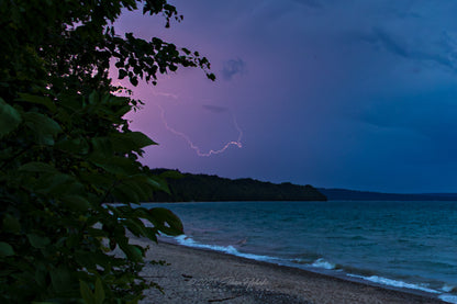 Lightning over Sleeping Bear Bay - Print