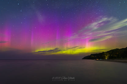 Magnificent Summer Aurora from Leland I - Print