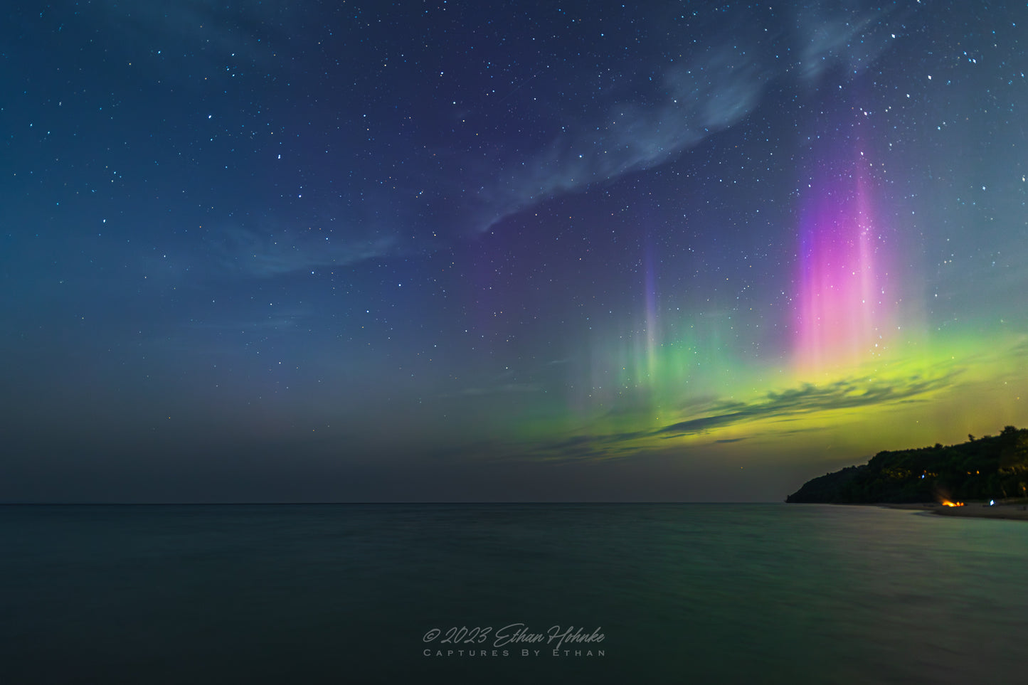 Magnificent Summer Aurora from Leland IV - Print