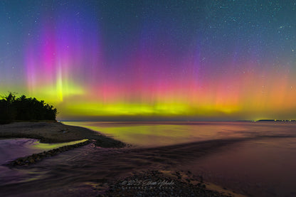 Northern Lights over Shalda Creek 2023, Sleeping Bear Dunes - Print