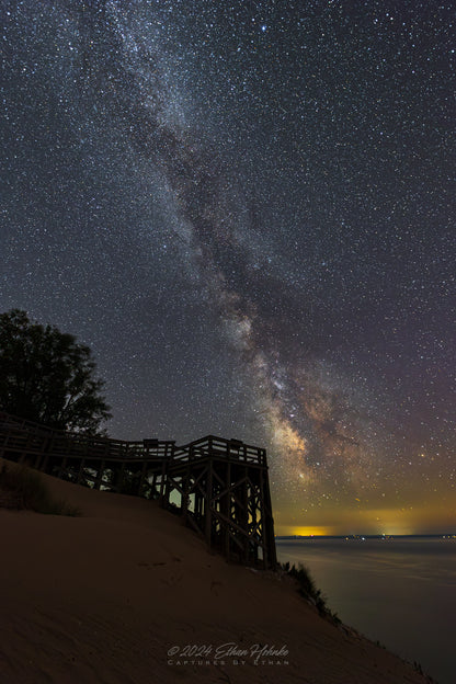 Iconic Overlook #9 and the Milky Way, Sleeping Bear Dunes (Portrait Orientation) - Print