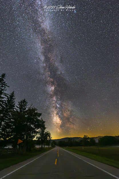 Milky Way over Dune Highway, Sleeping Bear Dunes (Portrait Orientation) - Print