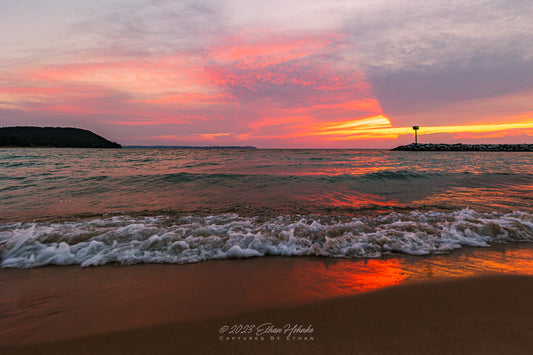 Peaceful Lake Michigan Sunset - Print