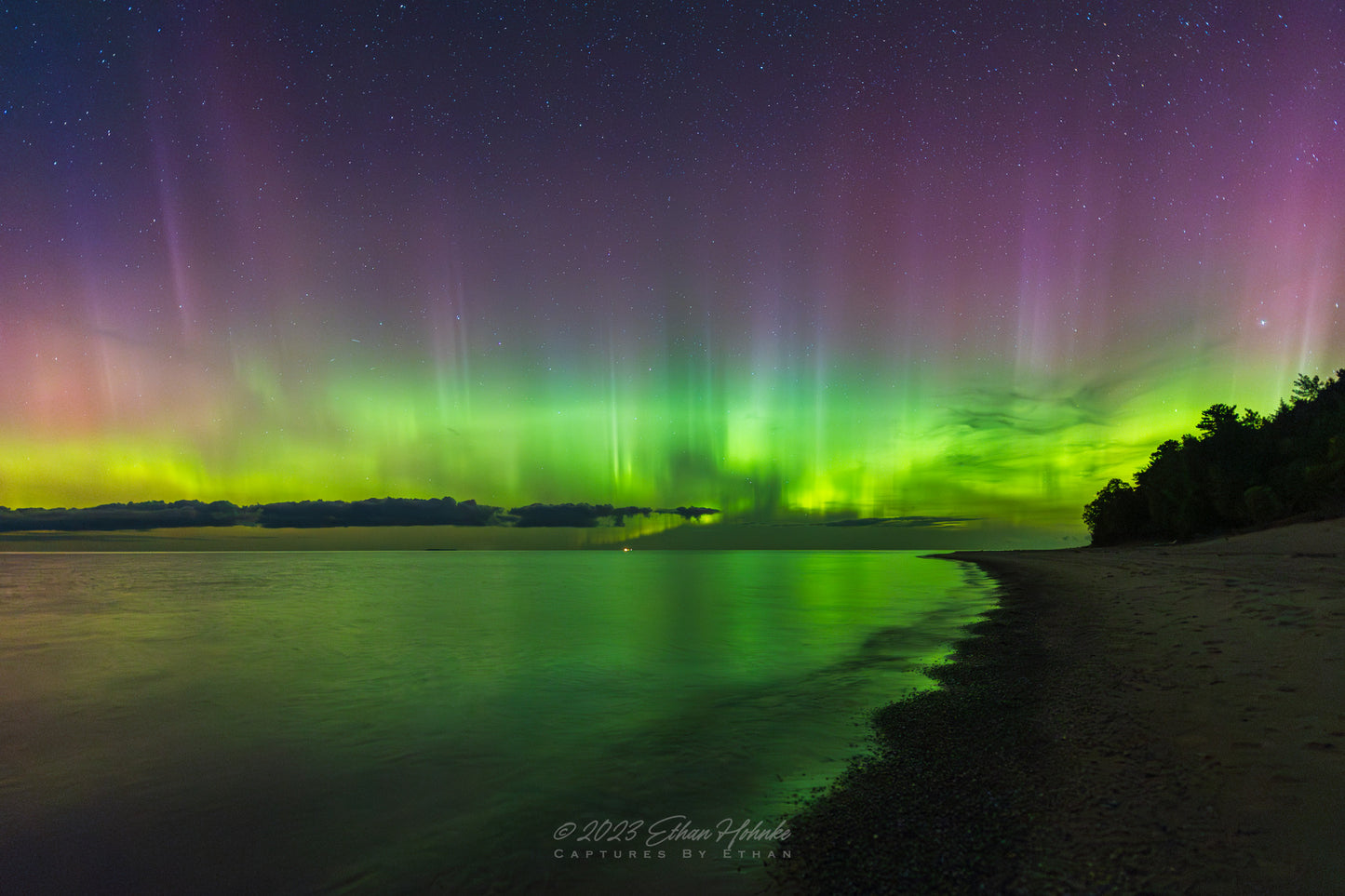 Marvelous Aurora from Christmas Cove Beach - Print