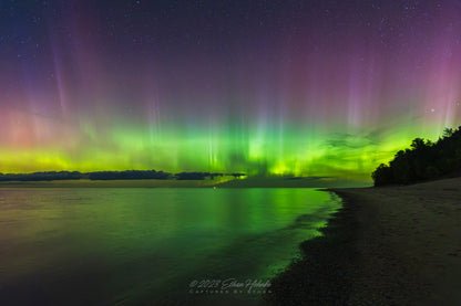 Marvelous Aurora from Christmas Cove Beach - Print