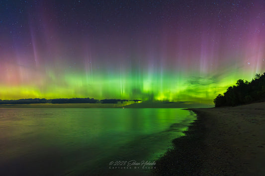 Marvelous Aurora from Christmas Cove Beach - Print