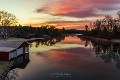 Reflective Sunrise over Lake Leelanau Narrows - Print
