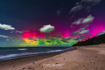 Insane Colorful Aurora from Leland - Print